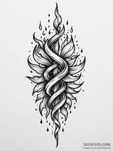Flaming roots entwining blade, tattoo flash s... - эскиз тату (№1751470808_0, 02.07.2025 15:40) — Tatufoto.com
