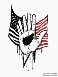 Flag of one's heritage, subtly rendered or wa... - эскиз тату (№1751470961_0, 02.07.2025 15:42) — Tatufoto.com
