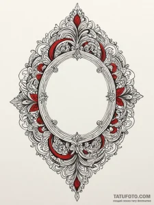 Quartz mirror swallowing light, ink illustrat... - эскиз тату (№1751473947_0, 02.07.2025 16:32) — Tatufoto.com