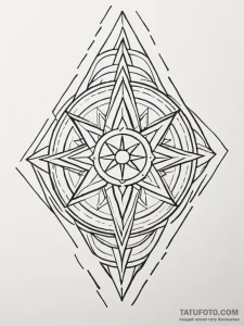 North star (polaris), the constant guide, art... - эскиз тату (№1751475093_0, 02.07.2025 16:51) — Tatufoto.com