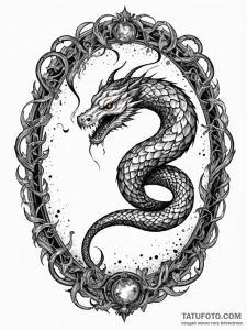 Ethereal serpent shattering mirror, concept a... - эскиз тату (№1751476042_0, 02.07.2025 17:07) — Tatufoto.com