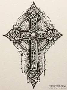 Oak relic crowned with stars, tattoo line art... - эскиз тату (№1751477528_0, 02.07.2025 17:32) — Tatufoto.com
