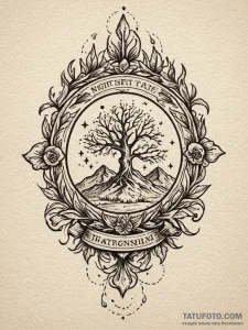 Night roots breaking ancient seal, tattoo ske... - эскиз тату (№1751479786_0, 02.07.2025 18:09) — Tatufoto.com