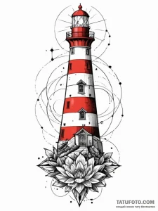 Lighthouse, concept art for tattoo, black and... - эскиз тату (№1751480738_0, 02.07.2025 18:25) — Tatufoto.com