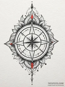 Fallen sigil beneath celestial bloom, tattoo... - эскиз тату (№1751483094_0, 02.07.2025 19:04) — Tatufoto.com