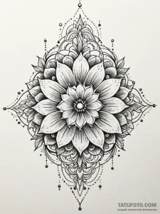 Mirror roots beneath spectral bloom, tattoo s... - эскиз тату (№1751486099_0, 02.07.2025 19:54) — Tatufoto.com