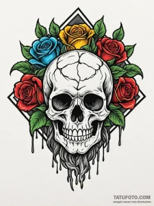 Mountain roots breaking stone seal, tattoo li... - эскиз тату (№1751487981_0, 02.07.2025 20:26) — Tatufoto.com