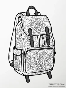 A detailed backpack for school, learning,, ta... - эскиз тату (№1751490376_0, 02.07.2025 21:06) — Tatufoto.com