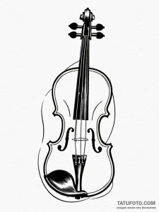 Violin, concept art for tattoo, minimalist ap... - эскиз тату (№1751491208_0, 02.07.2025 21:20) — Tatufoto.com