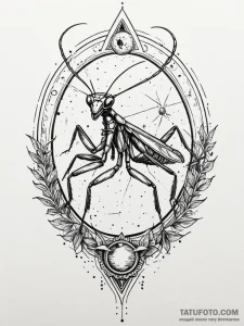 Mantis claw beneath celestial eye, concept ar... - эскиз тату (№1751491372_0, 02.07.2025 21:22) — Tatufoto.com