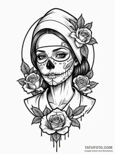 Silent hill-esque nurse with a featureless, b... - эскиз тату (№1751493304_0, 02.07.2025 21:55) — Tatufoto.com