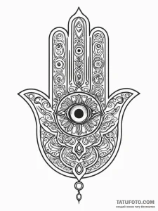 Hamsa hand made of interwoven circuits, artis... - эскиз тату (№1751493436_0, 02.07.2025 21:57) — Tatufoto.com
