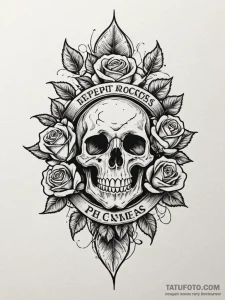 Pike haft wrapped in roots, ink illustration... - эскиз тату (№1751495580_0, 02.07.2025 22:33) — Tatufoto.com