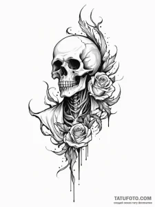 Death with oblique - эскиз тату (№1751496798_0, 02.07.2025 22:53) — Tatufoto.com