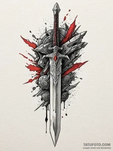 Link's sword (master sword) from zelda, plung... - эскиз тату (№1751499344_0, 02.07.2025 23:35) — Tatufoto.com