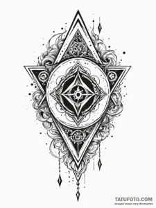 Kite shield with burning sigil, tattoo sketch... - эскиз тату (№1751501613_0, 03.07.2025 00:13) — Tatufoto.com