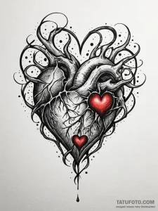 Rootbound heart devouring starlight, tattoo f... - эскиз тату (№1751502007_0, 03.07.2025 00:20) — Tatufoto.com