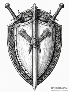 Crossed gladius swords behind a roman legiona... - эскиз тату (№1751502138_0, 03.07.2025 00:22) — Tatufoto.com