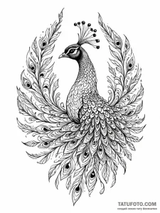 Peacock - эскиз тату (№1751504068_0, 03.07.2025 00:54) — Tatufoto.com