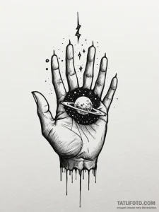 Meteor claw beneath spectral sky, tattoo sket... - эскиз тату (№1751505977_0, 03.07.2025 01:26) — Tatufoto.com