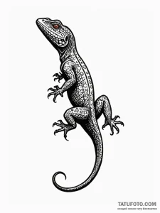 Lizard tail binding key, artistic tattoo sket... - эскиз тату (№1751506608_0, 03.07.2025 01:36) — Tatufoto.com