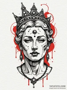 Head of a classical statue, with graffiti-sty... - эскиз тату (№1751508486_0, 03.07.2025 02:08) — Tatufoto.com
