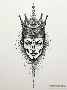 Glyph-etched blade crowned with bone, tattoo... - эскиз тату (№1751513742_0, 03.07.2025 03:35) — Tatufoto.com