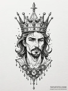 Iron crown with shattered jewels, concept art... - эскиз тату (№1751514651_0, 03.07.2025 03:50) — Tatufoto.com