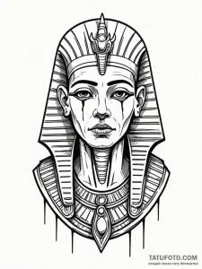 Sarcophagus of an egyptian pharaoh, but with... - эскиз тату (№1751515840_0, 03.07.2025 04:10) — Tatufoto.com