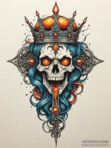 Xenolith crown devouring light, tattoo drawin... - эскиз тату (№1751517564_0, 03.07.2025 04:39) — Tatufoto.com