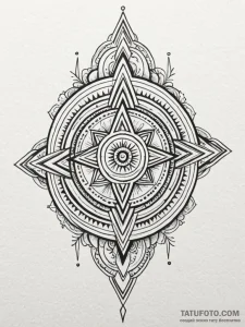 Trident, tattoo flash sheet design, highly de... - эскиз тату (№1751517715_0, 03.07.2025 04:41) — Tatufoto.com