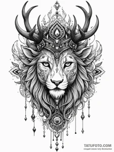 Druid staff crowned in light, artistic tattoo... - эскиз тату (№1751519607_0, 03.07.2025 05:13) — Tatufoto.com