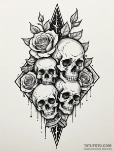 Palisade of bones beneath starlight, tattoo l... - эскиз тату (№1751520212_0, 03.07.2025 05:23) — Tatufoto.com