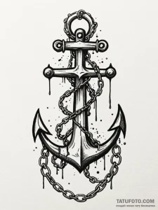 Apocalyptic anchor dragging chains, tattoo fl... - эскиз тату (№1751520345_0, 03.07.2025 05:25) — Tatufoto.com