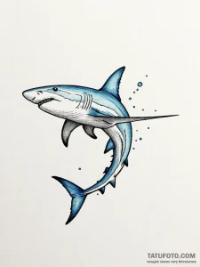 Hammerhead shark, artistic tattoo sketch, sty... - эскиз тату (№1751522711_0, 03.07.2025 06:05) — Tatufoto.com