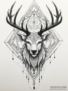 A slavic leshy (forest spirit), tattoo drawin... - эскиз тату (№1751522840_0, 03.07.2025 06:07) — Tatufoto.com