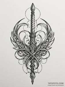 Dagger casting shadow sigil, concept art for... - эскиз тату (№1751526352_0, 03.07.2025 07:05) — Tatufoto.com