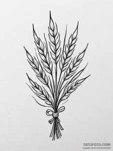 Wheat sheaf, symbolizing a plentiful harvest... - эскиз тату (№1751526829_0, 03.07.2025 07:13) — Tatufoto.com