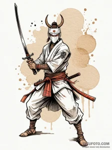 Cyborg samurai with a katana blade of pure en... - эскиз тату (№1751528192_0, 03.07.2025 07:36) — Tatufoto.com