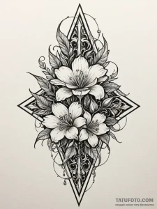 Quartz dagger beneath spectral bloom, artisti... - эскиз тату (№1751531782_0, 03.07.2025 08:36) — Tatufoto.com