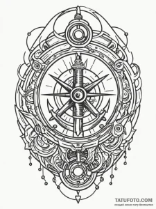 Flux capacitor diagram, intricate and glowing... - эскиз тату (№1751532819_0, 03.07.2025 08:53) — Tatufoto.com
