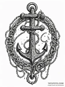 Apocalyptic anchor dragging chains, concept a... - эскиз тату (№1751533717_0, 03.07.2025 09:08) — Tatufoto.com