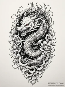 Jungle relic devouring celestial flame, tatto... - эскиз тату (№1751534423_0, 03.07.2025 09:20) — Tatufoto.com