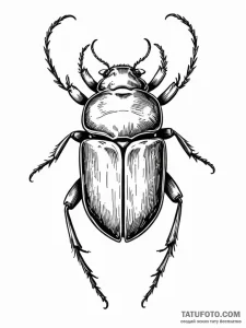 Beetle - эскиз тату (№1751535603_0, 03.07.2025 09:40) — Tatufoto.com