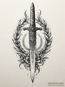 Dagger echoing spectral light, concept art fo... - эскиз тату (№1751535731_0, 03.07.2025 09:42) — Tatufoto.com