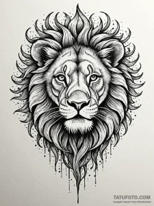 Lion claws tearing through roots, concept art... - эскиз тату (№1751536260_0, 03.07.2025 09:51) — Tatufoto.com