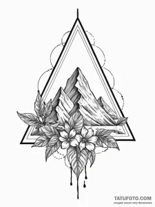 Triangle, tattoo flash sheet design, black an... - эскиз тату (№1751536697_0, 03.07.2025 09:58) — Tatufoto.com