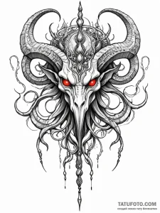 Nyarlathotep, tattoo sketch design, on a clea... - эскиз тату (№1751537247_0, 03.07.2025 10:07) — Tatufoto.com