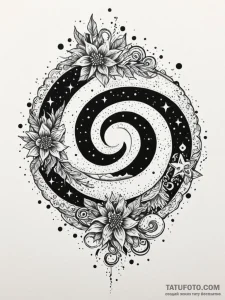 Mirror pool swirling with stars, concept art... - эскиз тату (№1751537474_0, 03.07.2025 10:11) — Tatufoto.com