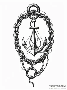 A broken chain, tattoo line art, unique desig... - эскиз тату (№1751537618_0, 03.07.2025 10:13) — Tatufoto.com
